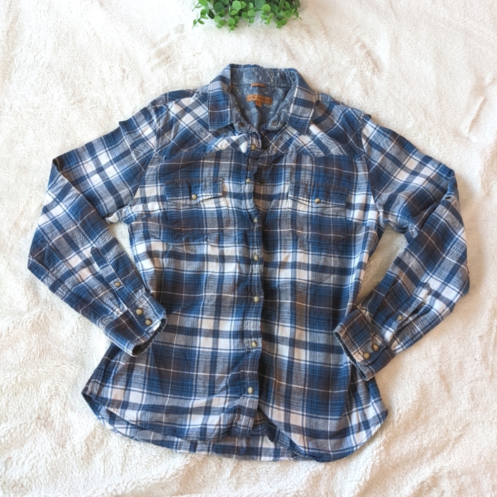 🌷3/15🌷 Jach's Girlfriend 100% Cotton Flannel Plaid Lumberjack Blouse Sizes M
